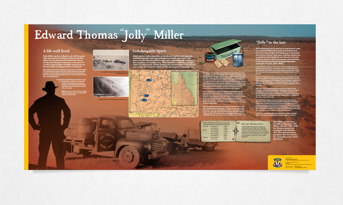 edward miller interpretive sign